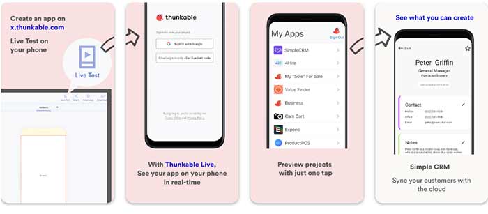 اندروید پلتفرم Thunkable