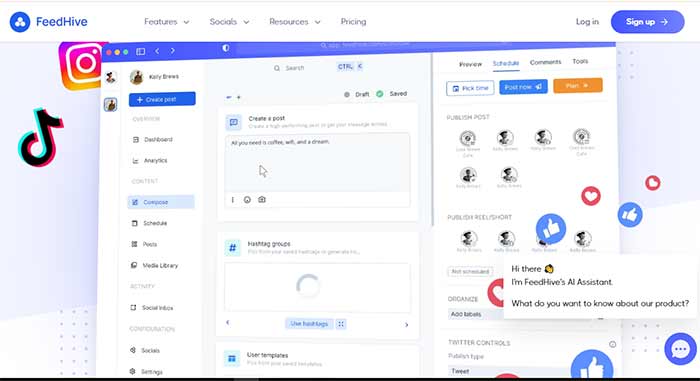 تولید محتوا هوش مصنوعی FeedHive