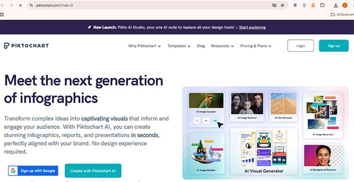 تولید محتوا پلتفرم پیکتوچارت