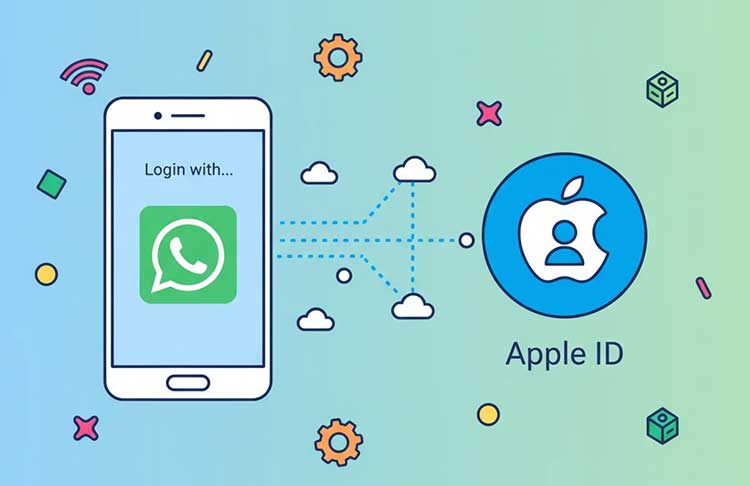 دسترسی به واتساپ با اپل آیدی